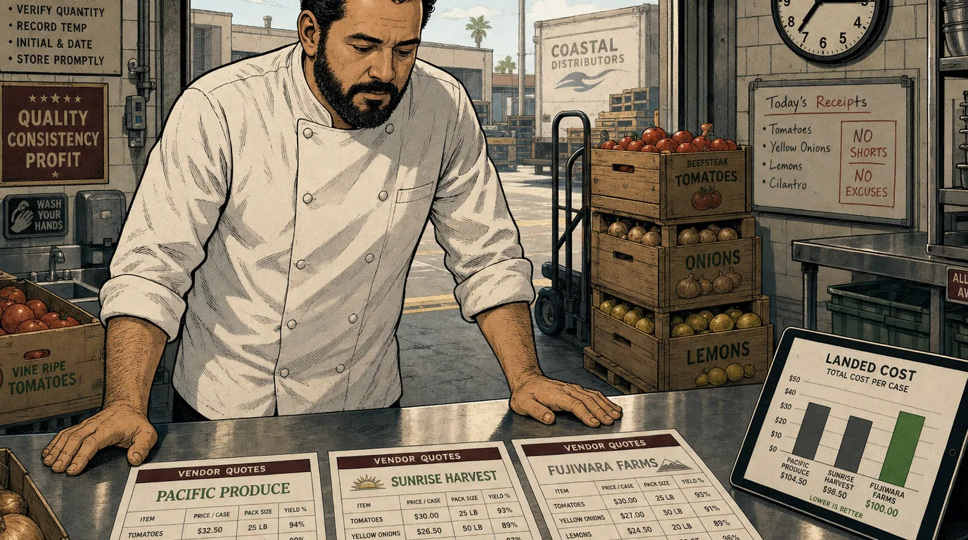 Restaurant Procurement and Vendor Management: The 2026 Operator's Playbook for Lower Food Cost (with Free Vendor Cost Comparison Calculator)